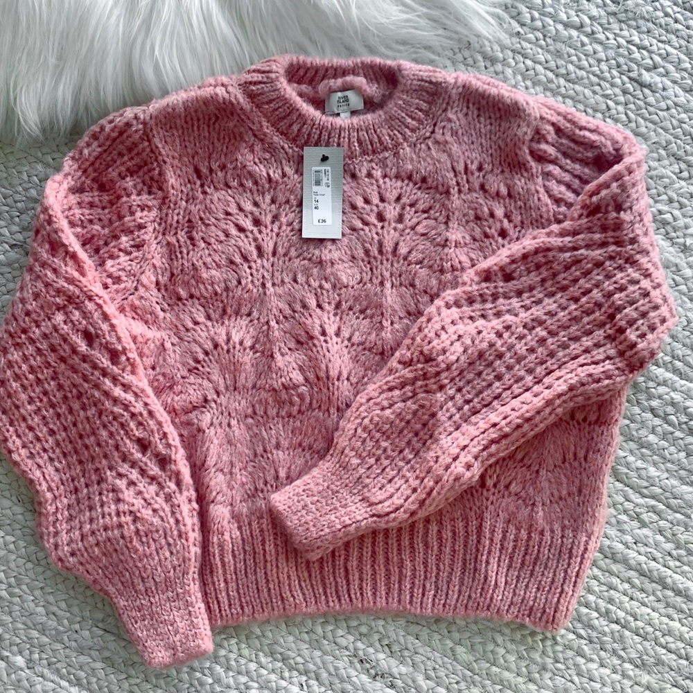 NWT Blush pink chunky knit jumper petite